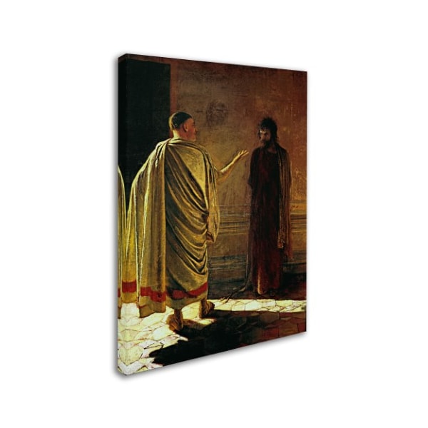 Nikolai Ge 'What Is Truth (Christ And Pilate)' Canvas Art,14x19